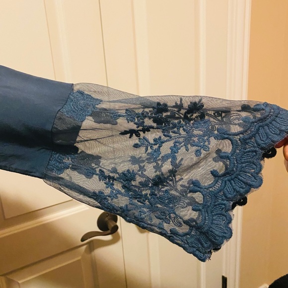 NWOT Boho Off-the-shoulder 3/4 Sleeve Maxi Dress - Picture 8 of 9